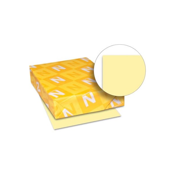 Wausau Neenah Paper Exact Index Card Stock 49541, 110 lbs, 8-1/2" x 11", Canary, 250/Pack 49541 - main